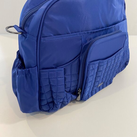 Lug Tuk Tuk Quilted Blue Nylon Carryall or Diaper Bag With Multiple Pockets & Ad - Picture 7 of 10